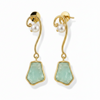 Natural Rough Stone Pearl Stud Earrings