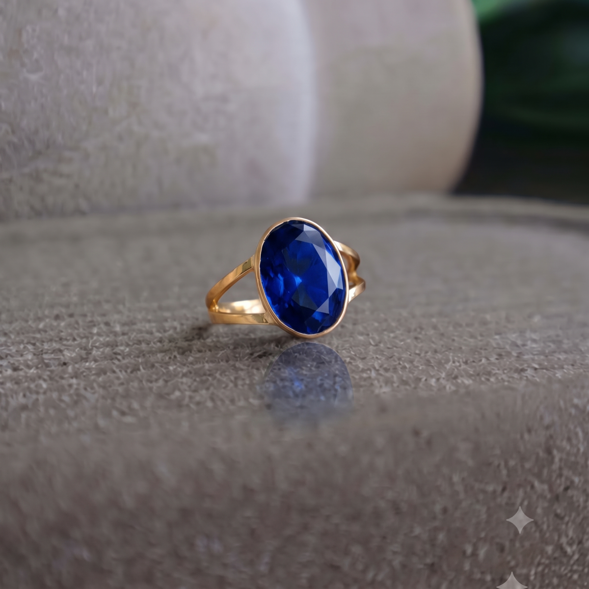 Oval Hg Stone Thick Wire Ring