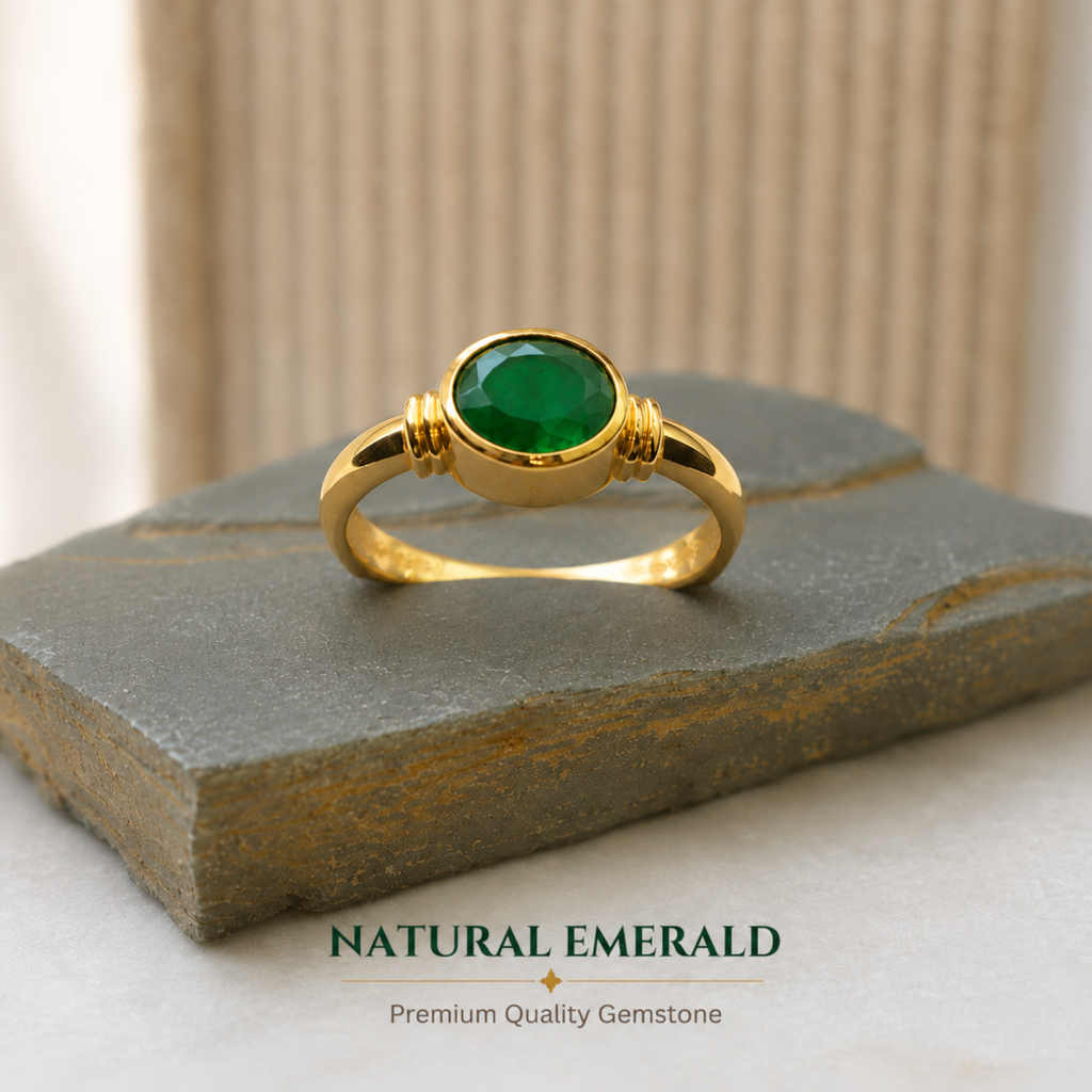 Natural Lavender Quartz Oval Gold Plated Ring