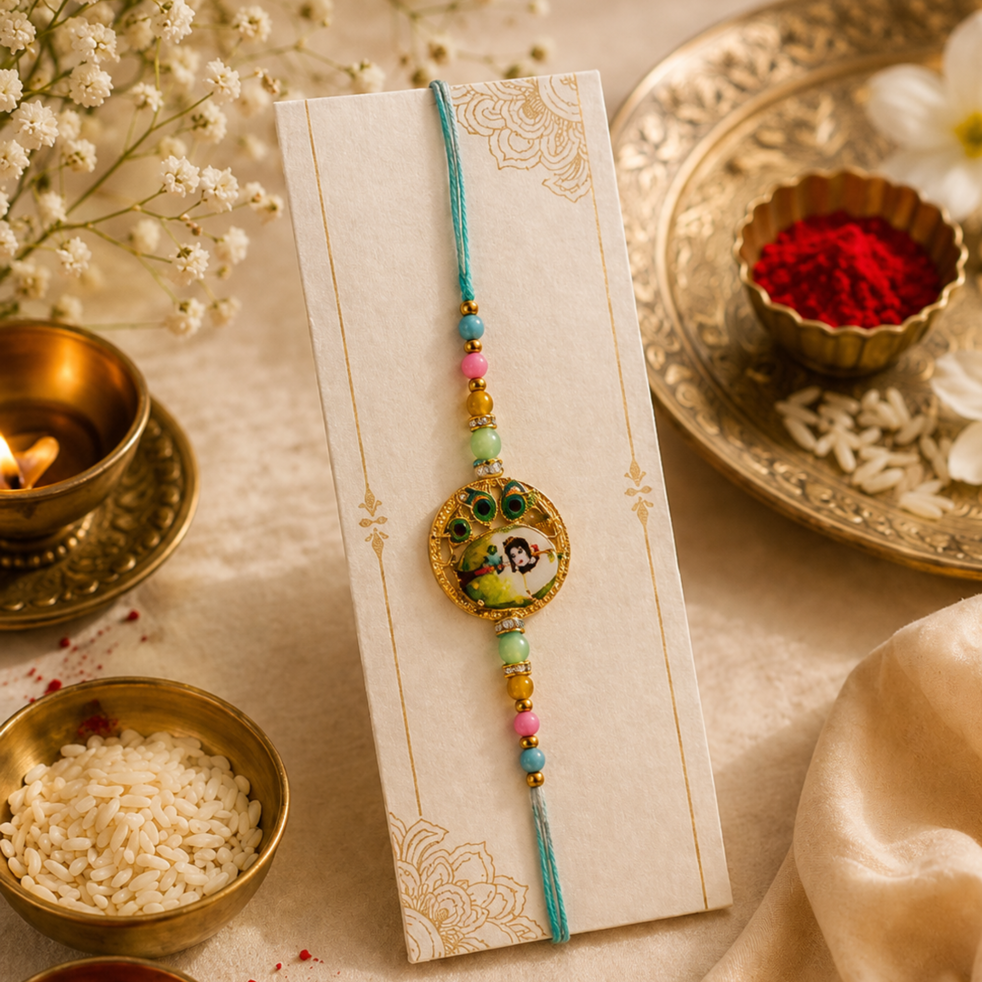 Krishna Pearl Rakhi