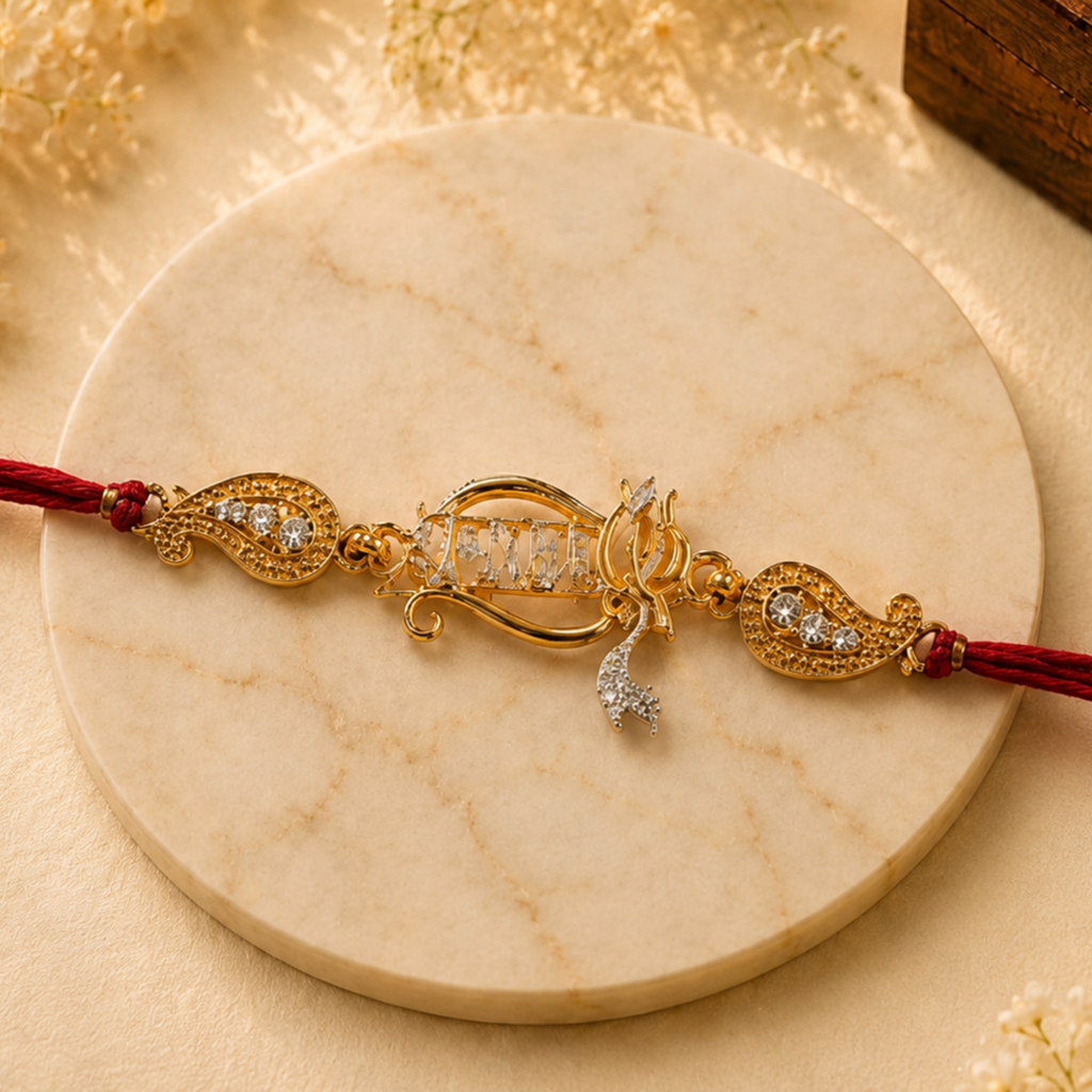 Divine Shiva CZ Designer Rakhi