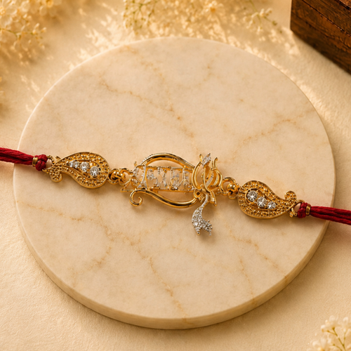Divine Shiva CZ Designer Rakhi